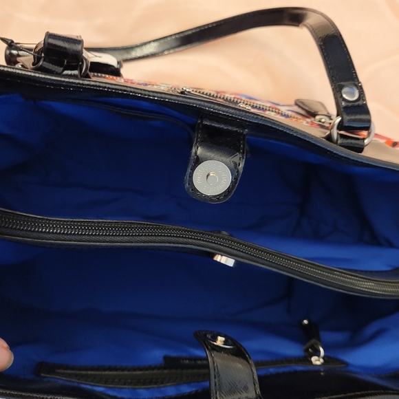 Nine West Black, Pink, & Blue Polka-Dot Tote Bag! 💙 - Picture 8 of 12